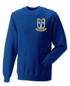 Royal Sweatshirt with Embroidered Meadowdale Academy Logo