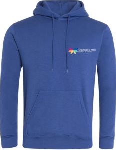 Royal Blue  Hoodie - Embroidered Middlestone Moor Primary Academy Logo