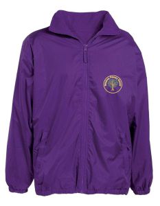 Bamburgh (Yellow) Purple Showerproof Jacket - Embroidered Mowbray Primary School Logo