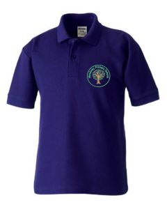 Warkworth (Green) Purple Polo Shirt - Embroidered Mowbray Primary School Logo