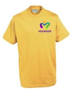 Sunflower Yellow PE T-Shirt - Embroidered with Moorside Primary Academy Logo