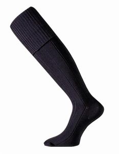 Black PE Mitre Mercury Plain Socks
