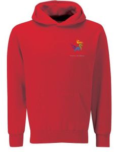 Red PE Hoodie - Embroidered with New Brancepeth Primary Academy Logo