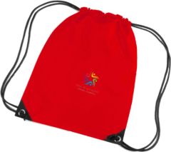 Red PE Bag- Embroidered with New Brancepeth Primary Academy Logo