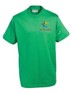 Emerald Green PE T-Shirt - Embroidered with New Brancepeth Primary Academy Logo