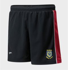Newminster Black/Red PE SHORT with embroidered School Logo