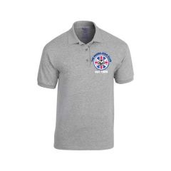 Sports Grey Polo - Embroidered with The Parks Judo Club Logo + Printed on Back