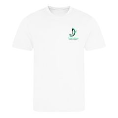 PE T-Shirt White - Embroidered with Peases West Primary Academy logo
