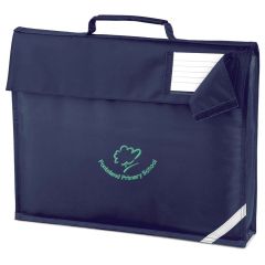 Navy Book Bag - Embroidered with Ponteland Primary School Logo