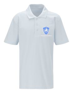 White Polo Shirt - Embroidered With Grasmere Academy Logo