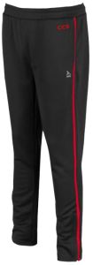 (Optional) PE Pro Track Pants Black/Scarlet (PTP) (Years 1-6 Only) - Embroidered with Christ's College, Sunderland Logo 