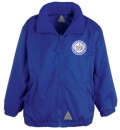 Royal Blue Reversible Coat with Redesdale Primary School Logo