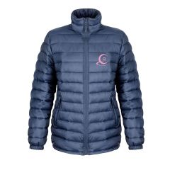 Ladies Icebird Padded Jacket (R192F) Navy - Embroidered with Riverside Netball Club Logo