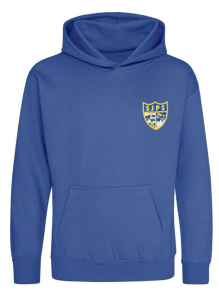 Royal Hoodie - Embroidered with St Joseph's RC Primary School (North Shields) logo + Printed PE on back