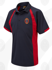 NEW 2025 - Navy/Scarlet PE Polo for Wolsingham School