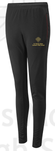 Black/Maroon Tracksuit Bottoms  - Embroidered with St Thomas More Academy Logo