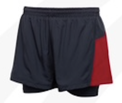 Navy/Red PE Skort - for Wolsingham School Logo