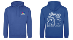 Royal Blue  Hoodie - Embroidered Middlestone Moor Primary Academy Logo