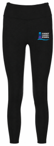 Black PE Leggings - Embroidered with Coquet Community School Logo (Optional)