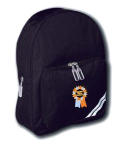 Black Infant Back Pack - Embroidered with Seaton Sluice First School Logo