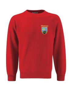 Red Sweatshirt (Crew Neck) - Embroidered With Shilbottle Primary School Logo