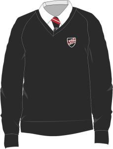 Black Cotton Blend Jumper (CAV) - Embroidered with Shotton Hall Academy Logo