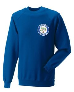 Royal Sweatshirt - Embroidered With Dinnington First School Logo *PHASING OUT BY THE END OF 21-22 SCHOOL YEAR* *NON-RETURNABLE*