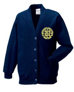 Navy Cardigan - Embroidered with St Bartholomew's C of E Primary School Logo