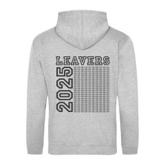 Heather Grey Year 11 Leavers Hoodie - Embroidered with St Bede's Catholic School & Sixth Form College + Print on the Back