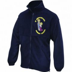 Navy Fleece - With St Bernadettes RC PS Logo