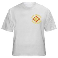 White T-Shirt embroidered with the St. Columba's RC Primary School Logo