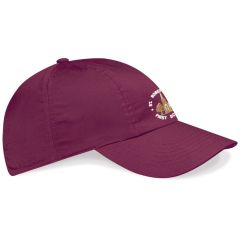 *SALE* Burgundy Baseball Cap - Embroidered With St Roberts RC First School Logo (While stocks last)