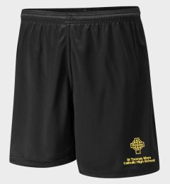 Black Falcon PE Shorts - Embroidered with St Thomas More Academy Logo