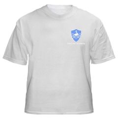 White PE T-Shirt - Embroidered With Grasmere Academy Logo