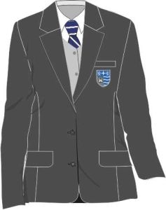 Existing Students Only (Few remaining) - Grey Girls Contemporary Blazer (AGB) - Embroidered with Teesdale School Logo
