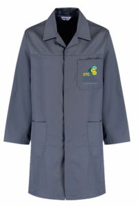 Grey Lab Coat - Embroidered with UTC South Durham Logo