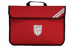 Red Book Bag - Embroidered with Wallsend St Peters CofE Primary School Logo