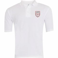 White Polo - Embroidered with Wallsend St Peters CofE Primary School Logo
