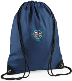 Navy Shoe Bag - embroidered with Western Primary School logo