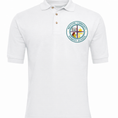 White Polo Shirt - Embroidered with Western Primary School Logo