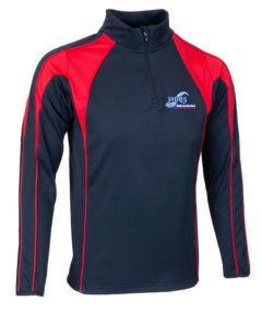 PE Mid Layer Navy/Red - Embroidered with Whitley Bay High School Logo