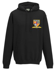Black Hoodie - Embroidered with Whytrig Middle School logo