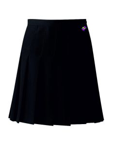 Black Stitch Down Pleat Skirt- Embroidered with Whitworth Park Academy logo