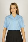 Blue Short Sleeve Non Iron Rever Collar Blouses - Twin Pack (HRP)