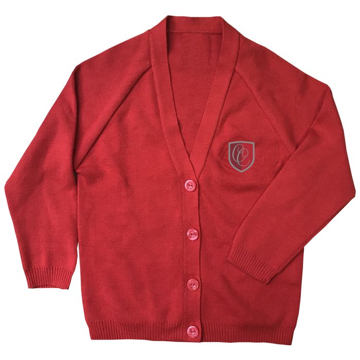 girls red cardigan sweater